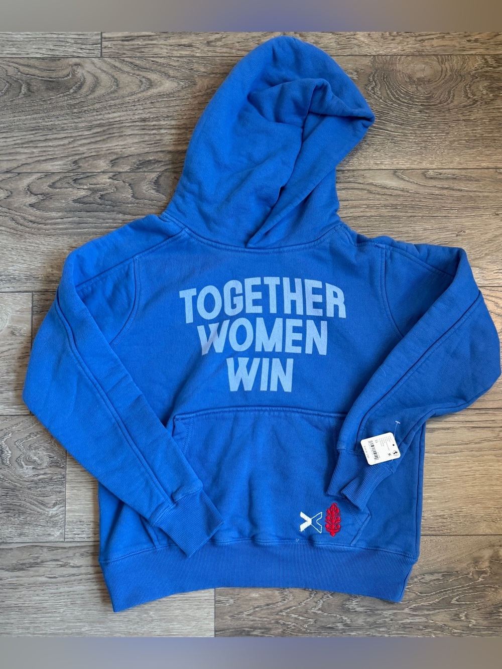 Free People FP Movement x TOGETHXR A Cut Above Hoodie Blue XS NWT